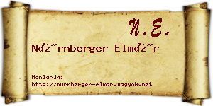 Nürnberger Elmár névjegykártya